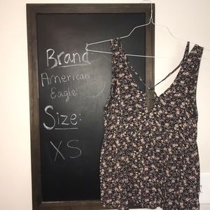 American Eagle Floral Cross Tank